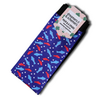 Sweet-ish Fish Pair & a Spare equestrian boot socks with swedish fish candy in Light Blue, by Dreamers & Schemers