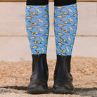 dreamers & schemers Pair & A Spare Taco Saur Pair & a Spare Socks equestrian boot socks boot socks thin socks riding socks pattern socks tall socks funny socks knee high socks horse socks horse show socks