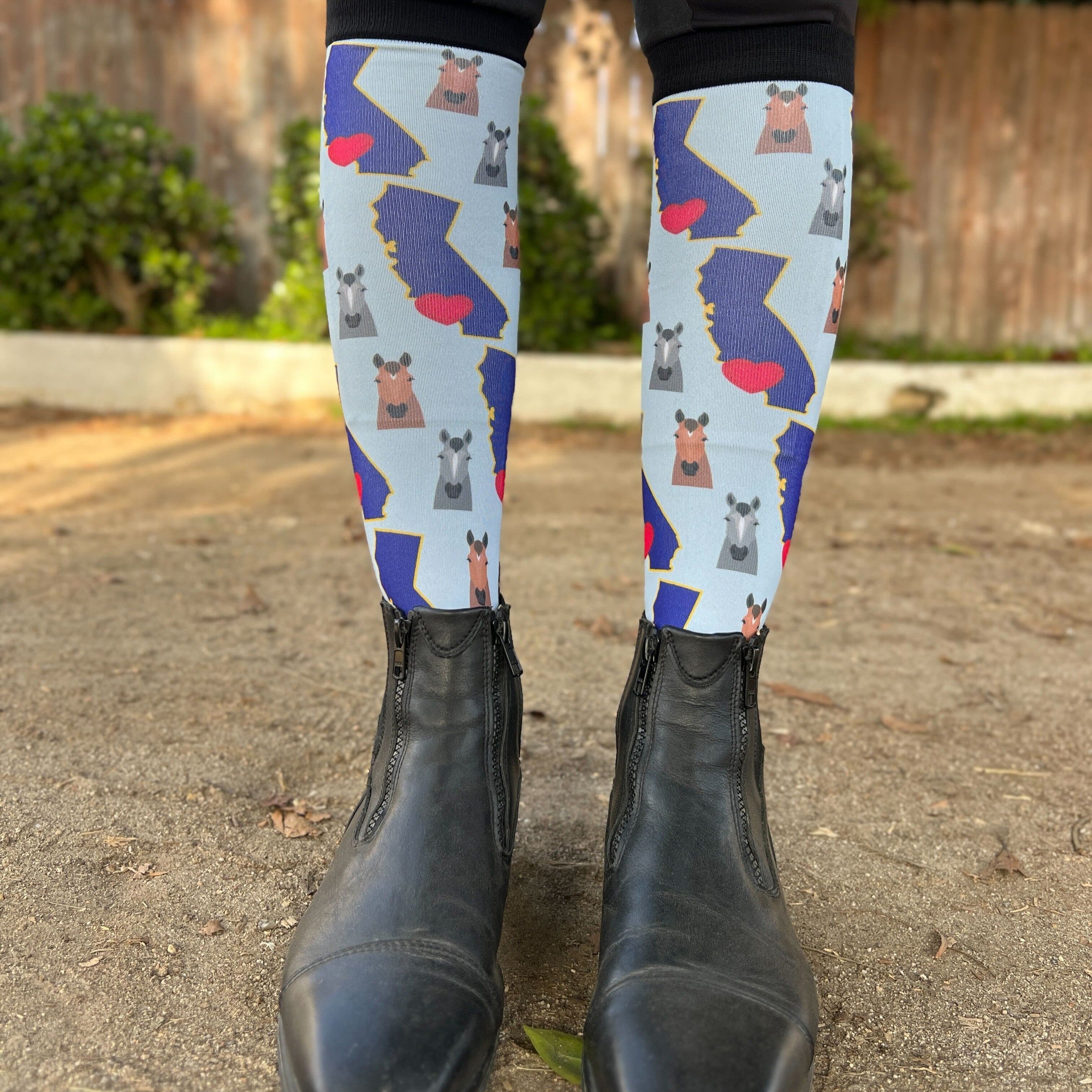 Dream & Do Limited Edition TeamWork Socks Dream & Do equestrian boot socks boot socks thin socks riding socks pattern socks tall socks funny socks knee high socks horse socks horse show socks