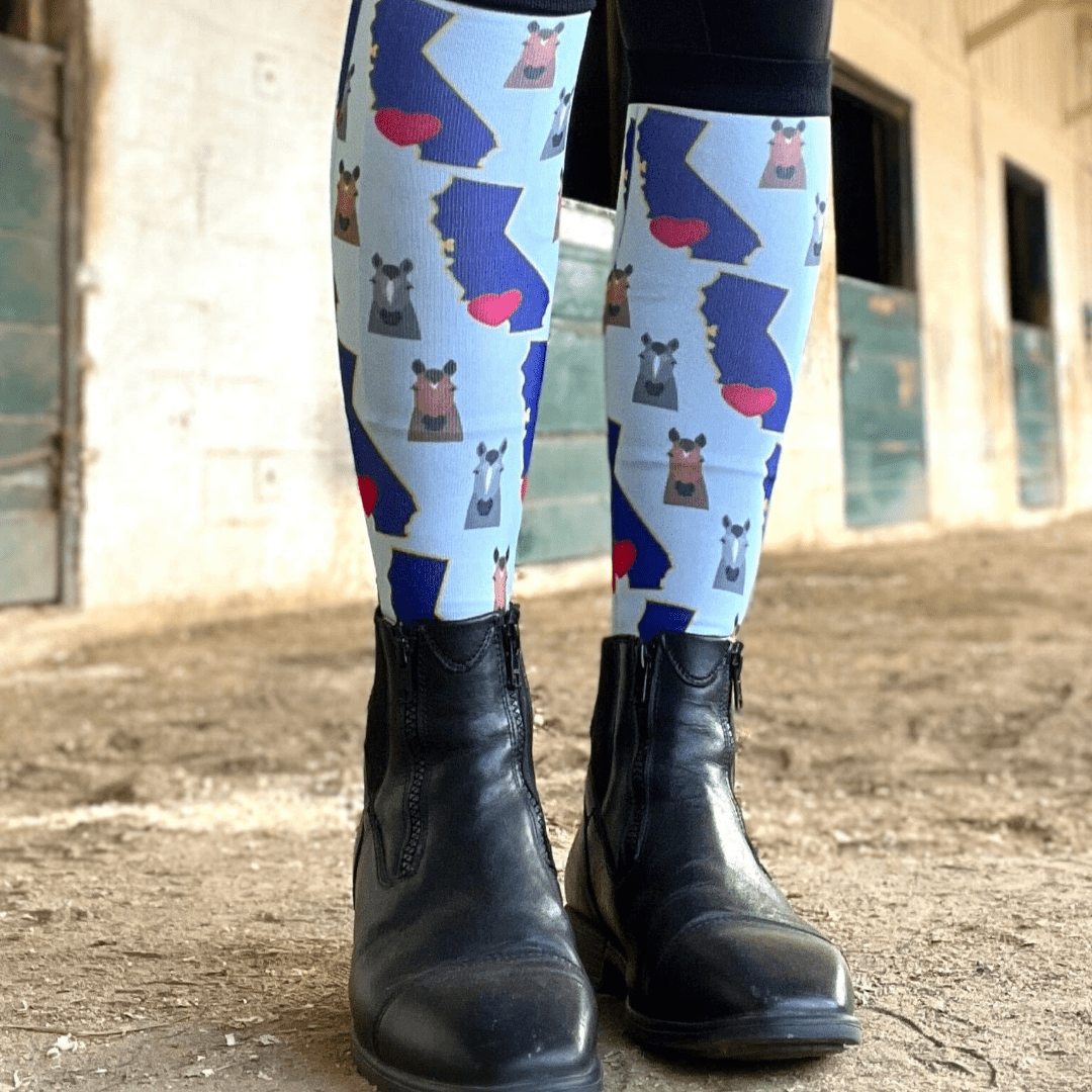 Dream & Do Limited Edition TeamWork Socks Dream & Do equestrian boot socks boot socks thin socks riding socks pattern socks tall socks funny socks knee high socks horse socks horse show socks