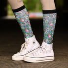 dreamers & schemers Pair & A Spare That's the Spirit Pair & a Spare equestrian boot socks boot socks thin socks riding socks pattern socks tall socks funny socks knee high socks horse socks horse show socks