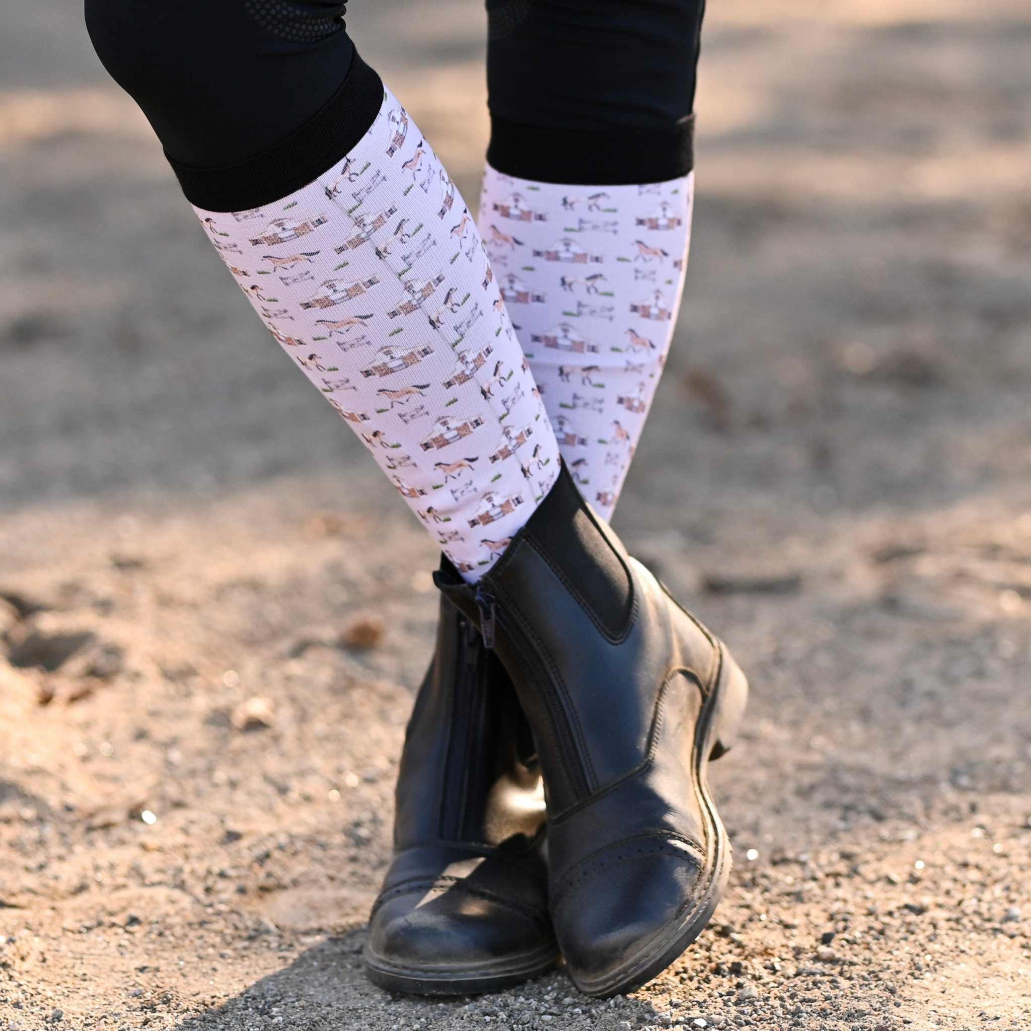 dreamers & schemers Pair & A Spare The Barn Pair & a Spare Socks equestrian boot socks boot socks thin socks riding socks pattern socks tall socks funny socks knee high socks horse socks horse show socks