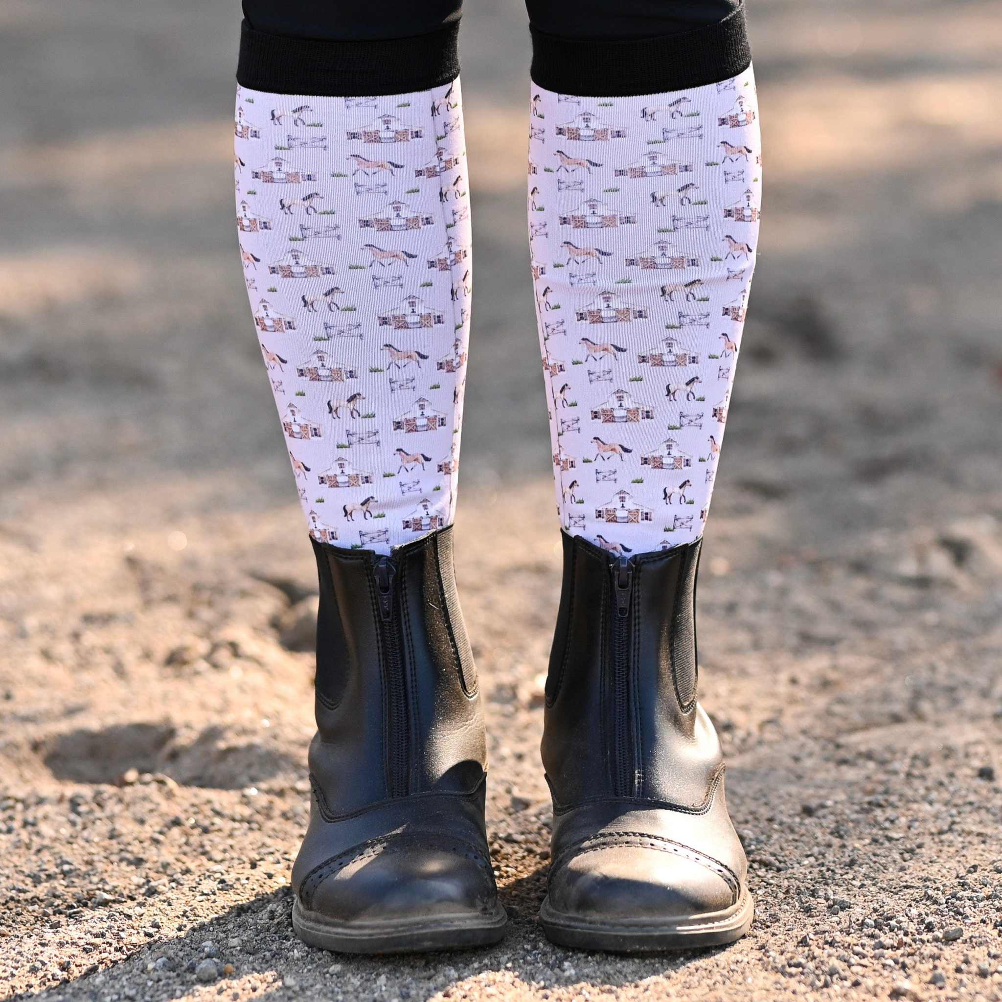 dreamers & schemers Pair & A Spare The Barn Pair & a Spare Socks equestrian boot socks boot socks thin socks riding socks pattern socks tall socks funny socks knee high socks horse socks horse show socks