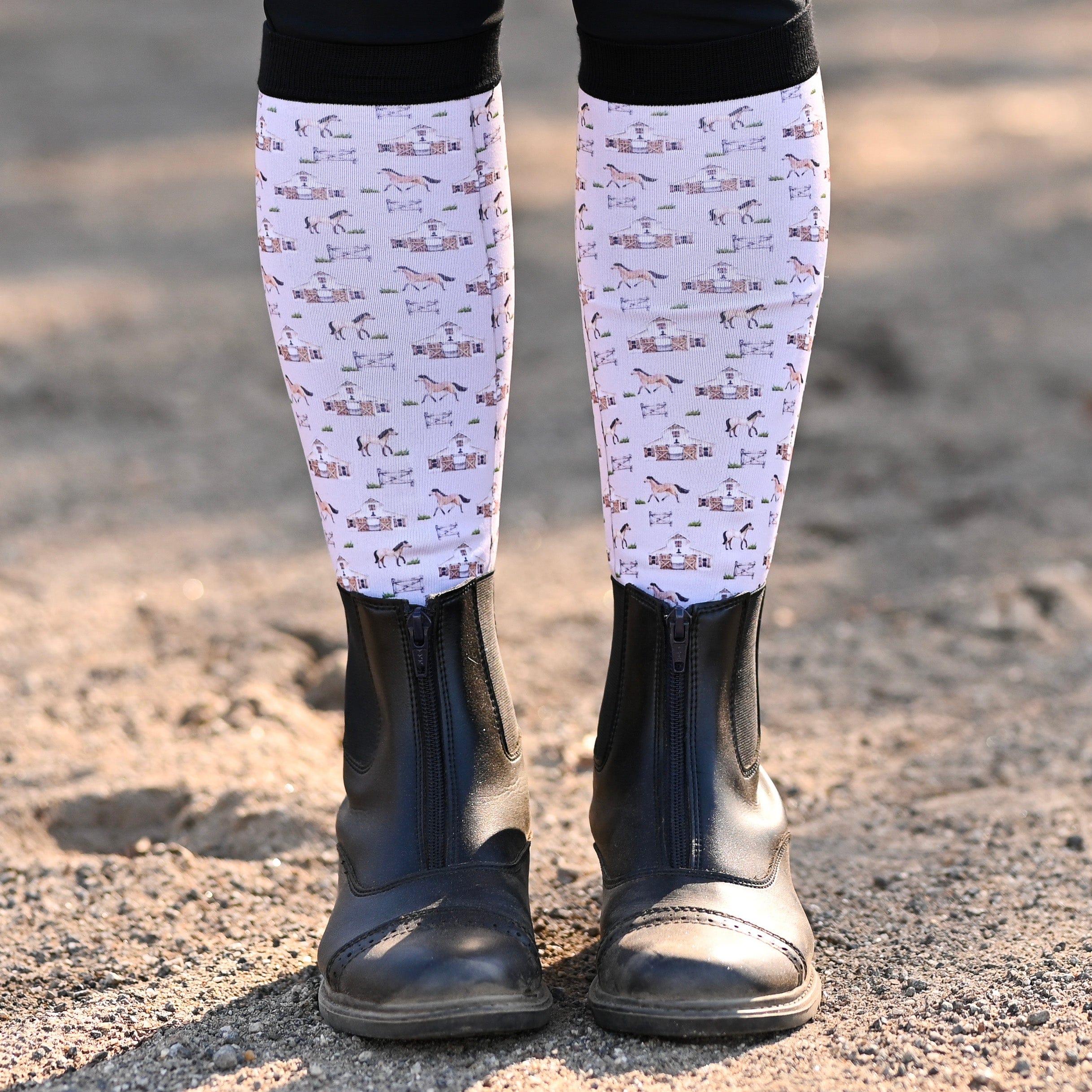 dreamers & schemers Pair & A Spare The Barn Pair & a Spare Socks equestrian boot socks boot socks thin socks riding socks pattern socks tall socks funny socks knee high socks horse socks horse show socks
