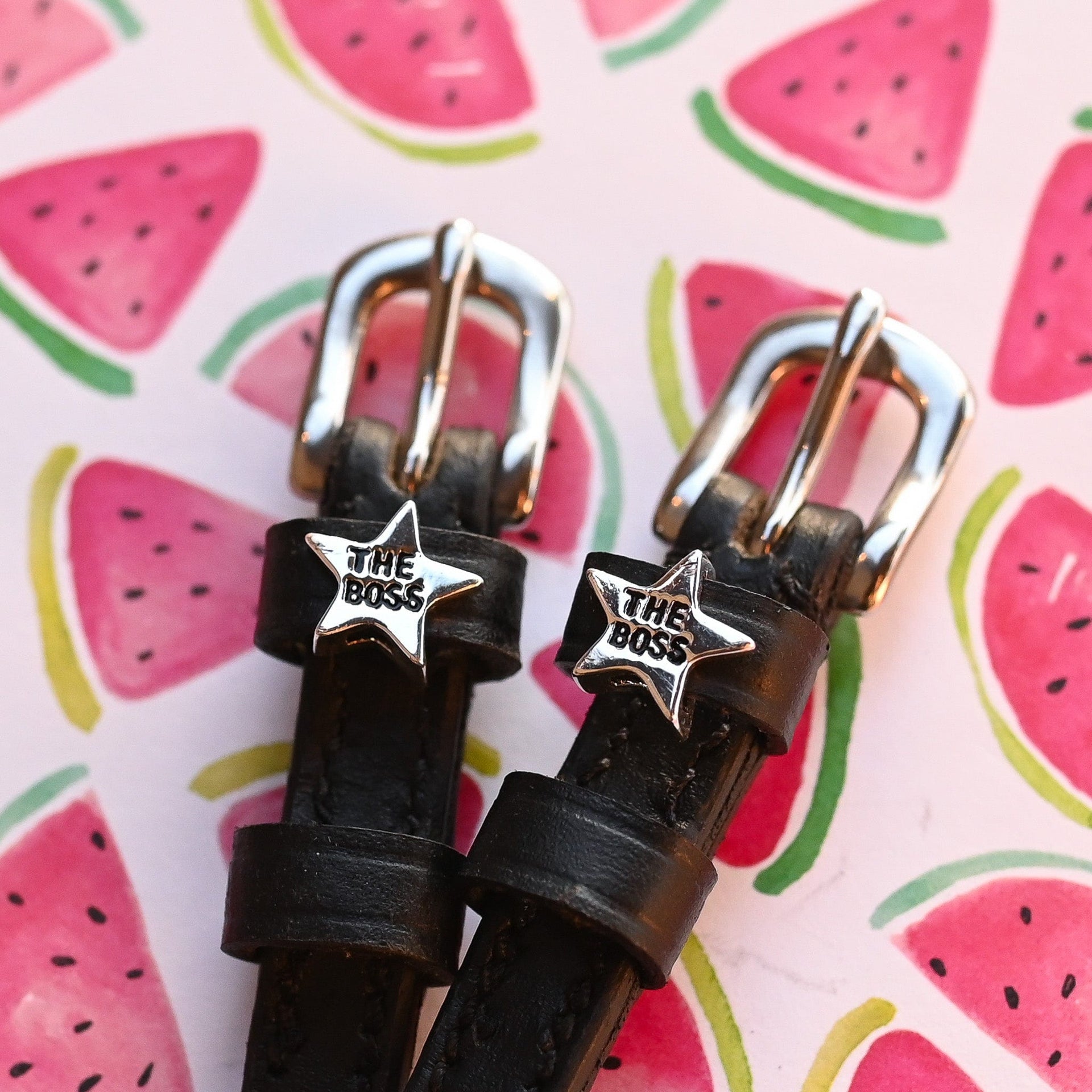 LEATHER STAR STUD BRACELET PINK LEATHER STAR STUD BRACELET PINK
