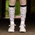 dreamers & schemers Youth Pair & a Spare The Hunt Youth Pair & A Spare equestrian boot socks boot socks thin socks riding socks pattern socks tall socks funny socks knee high socks horse socks horse show socks