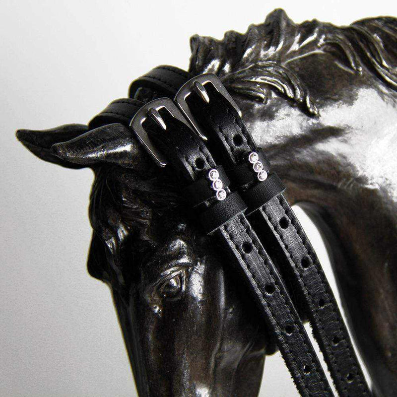 Three Stones patterned spur straps, equestrian accessory by ManeJane