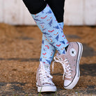 dreamers & schemers Youth Pair & a Spare Under the Sea Youth  Pair & a Spare Socks equestrian boot socks boot socks thin socks riding socks pattern socks tall socks funny socks knee high socks horse socks horse show socks