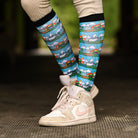 dreamers & schemers Pair & A Spare Unicorn Strut Pair & a Spare equestrian boot socks boot socks thin socks riding socks pattern socks tall socks funny socks knee high socks horse socks horse show socks