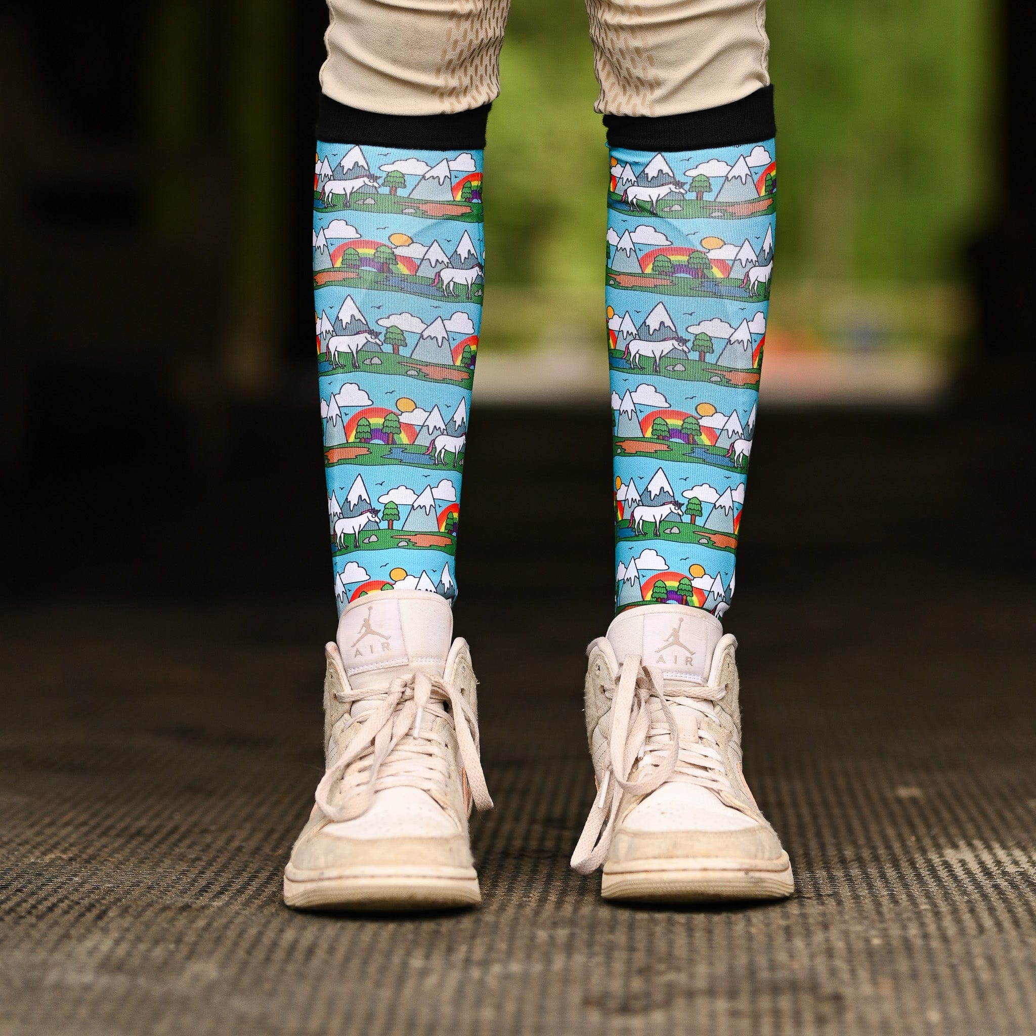 dreamers & schemers Youth Pair & a Spare Unicorn Strut Youth Pair & a Spare equestrian boot socks boot socks thin socks riding socks pattern socks tall socks funny socks knee high socks horse socks horse show socks