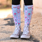 dreamers & schemers Pair & A Spare Vintage Ribbons Pair & a Spare Socks equestrian boot socks boot socks thin socks riding socks pattern socks tall socks funny socks knee high socks horse socks horse show socks