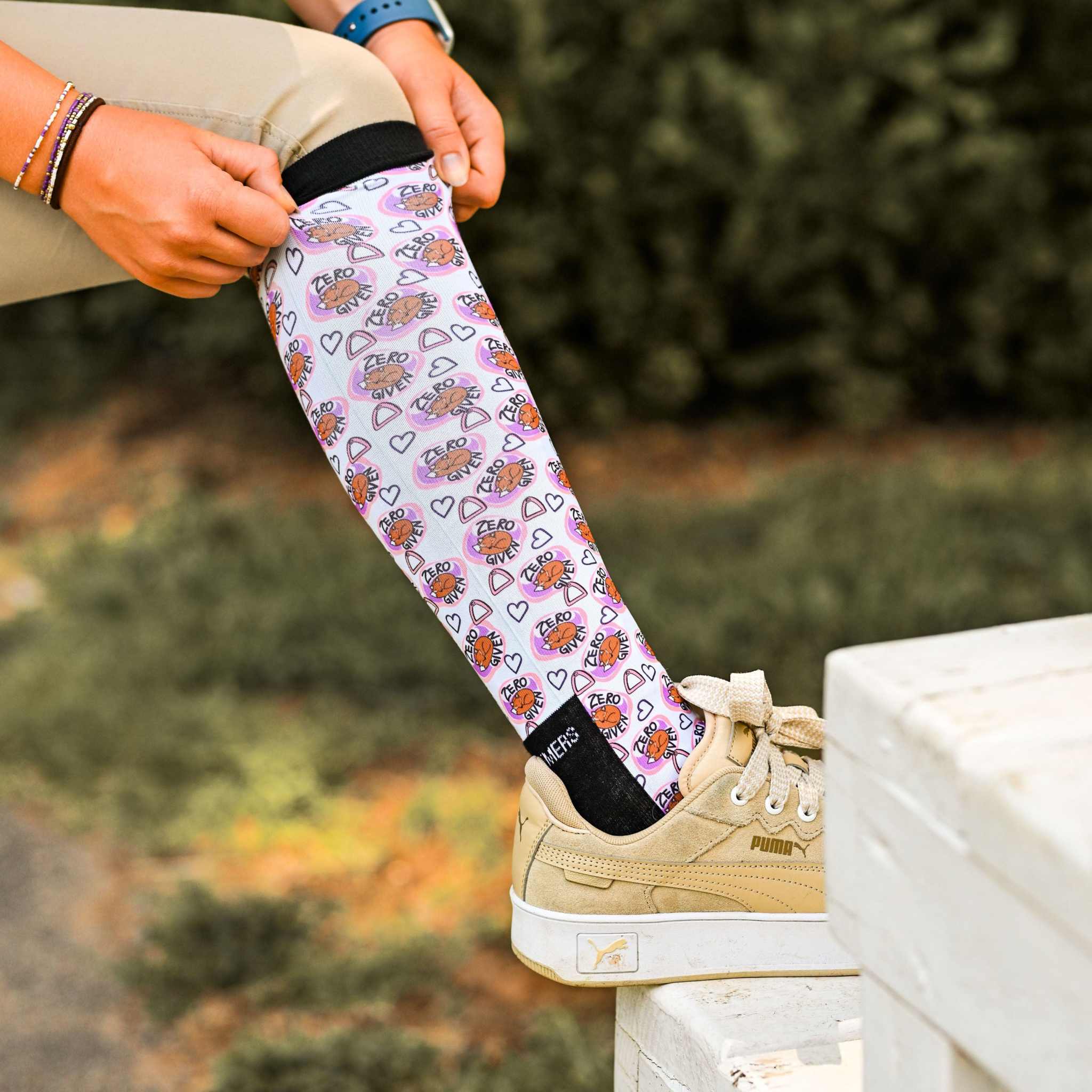 dreamers & schemers Pair & A Spare Zero Fox Given Pair & A Spare Socks equestrian boot socks boot socks thin socks riding socks pattern socks tall socks funny socks knee high socks horse socks horse show socks