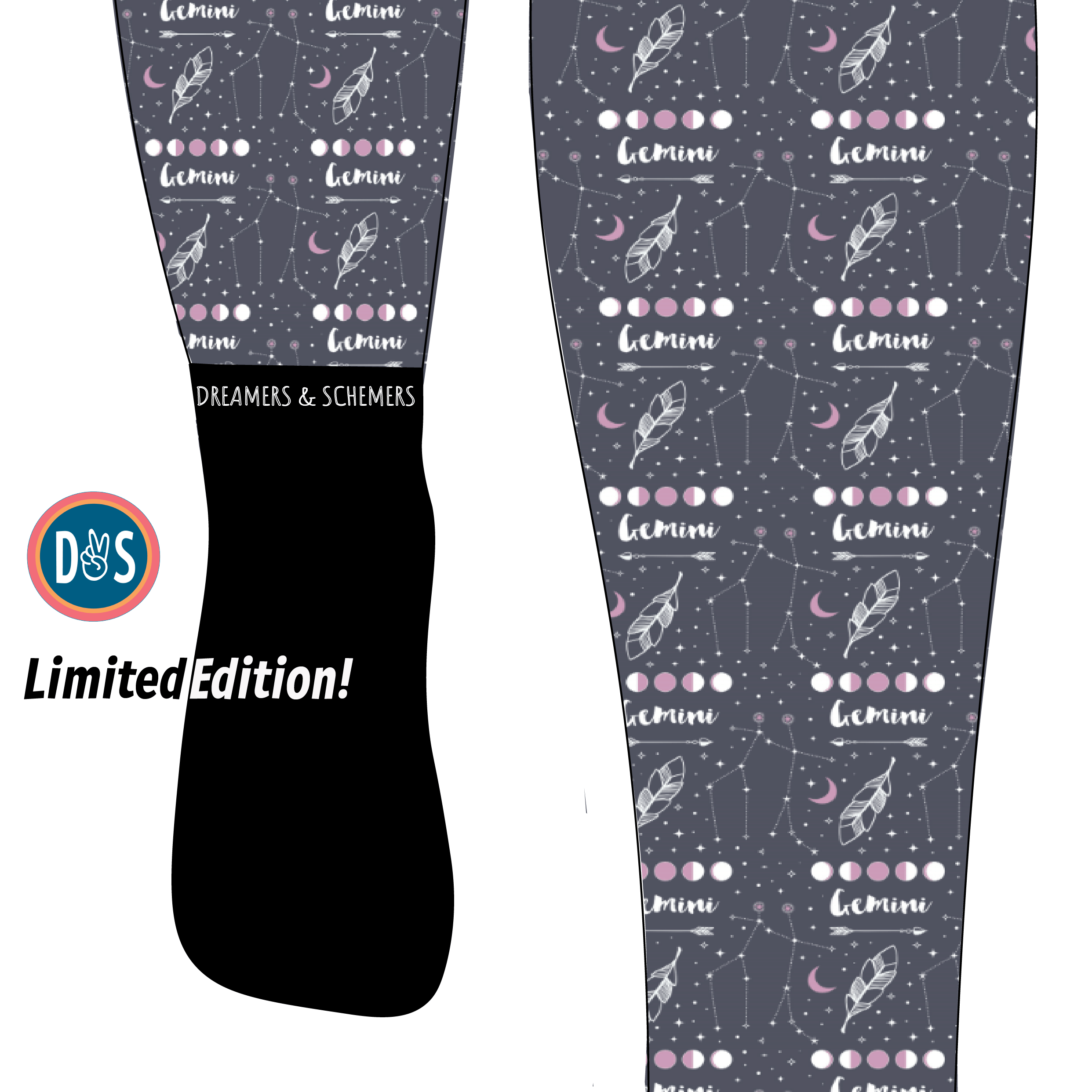 D&S LIMITED EDITION Limited Edition Zodiac Gemini Limited Edition Socks equestrian boot socks boot socks thin socks riding socks pattern socks tall socks funny socks knee high socks horse socks horse show socks