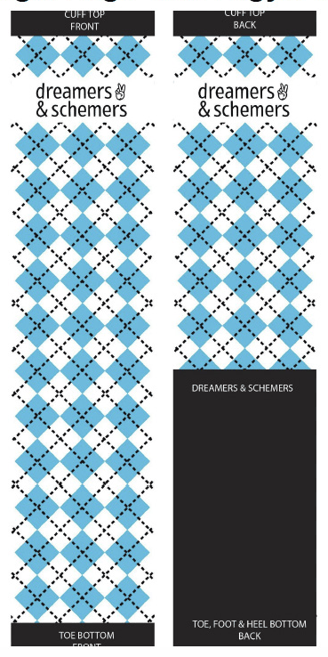 Single Logo with Argyle Pattern All Over